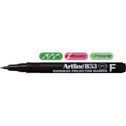 OHP Permanent marker ARTLINE 853, varf fin - 0.5mm - negru