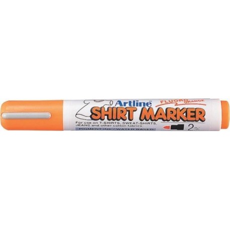 T-Shirt marker ARTLINE, corp plastic, varf rotund 2.0mm - portocaliu fluorescent