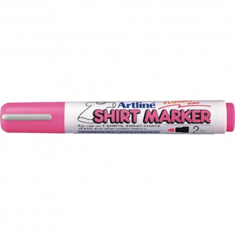 T-Shirt marker ARTLINE, corp plastic, varf rotund 2.0mm - roz fluorescent