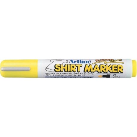 T-Shirt marker ARTLINE, corp plastic, varf rotund 2.0mm - galben fluorescent