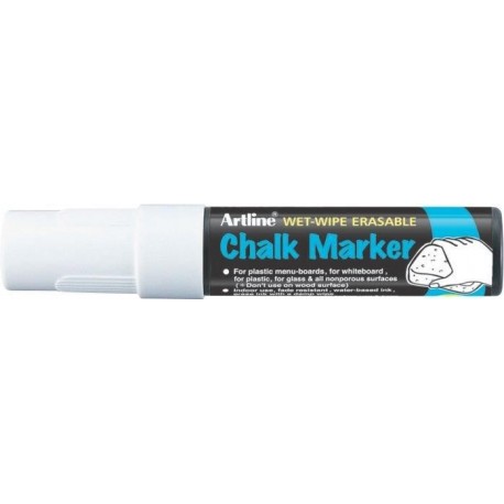 Marker cu creta ARTLINE, pentru table de scris, varf 12.0mm - alb