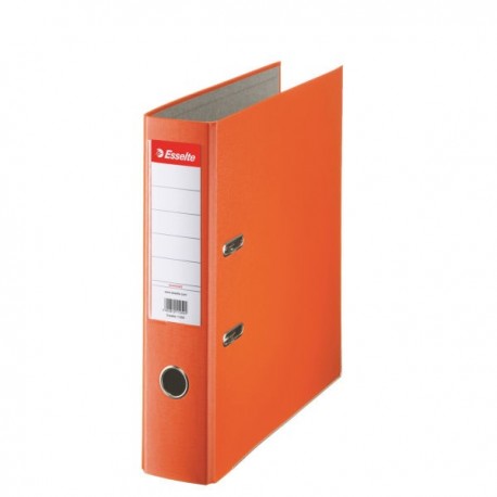 Biblioraft A4, plastifiat PP, margine metalica, 75 mm, ESSELTE Economy - portocaliu
