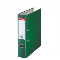 Biblioraft A4, plastifiat PP, margine metalica, 75 mm, ESSELTE Economy - verde