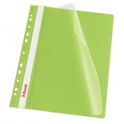 Dosar plastic PP, cu sina si multiperforatii, 10 buc/set, ESSELTE Vivida - verde