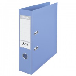 Biblioraft A4, plastifiat PP/PP, margine metalica, 75 mm, ESSELTE No. 1 Power - bleu