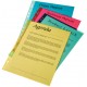 Folie protectie color pentru documente, 10folii/set, ESSELTE - rosu transparent