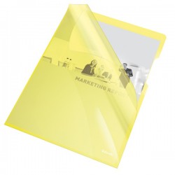 Mapa "L" 150 microni, A4, pt. documente, 25/set, ESSELTE - galben transparent