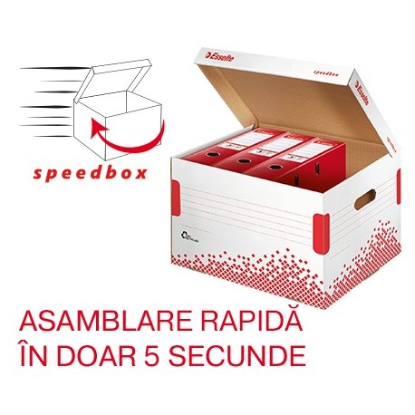 Container de arhivare pentru bibliorafturi ESSELTE Speedbox