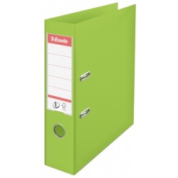 Biblioraft A4, plastifiat PP/PP, margine metalica, 75 mm, ESSELTE No. 1 Power - verde vivida