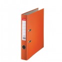 Biblioraft A4, plastifiat PP, margine metalica, 50 mm, ESSELTE Economy - portocaliu