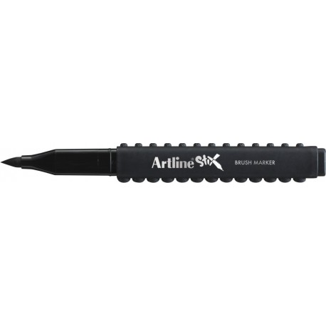 Marker pentru colorat ARTLINE Stix, varf flexibil (tip pensula) - negru