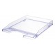 Tava documente slim HAN Junior - transparent cristal cu margini albastre