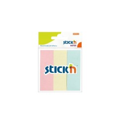 Stick notes index 76 x 25 mm, 3 x 50 file/set, Stick"n - 3 culori pastel