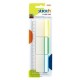 Stick index plastic transp. cu margine color 37 x 50 mm, 3 x 10file/set, Stick"n - 3 culori neon/alb