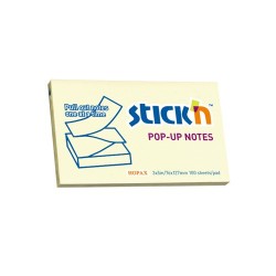 Notes autoadeziv 76 x 127 mm, 100 file, Stick"n Pop-up - galben pastel