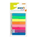 Stick index plastic transparent color 45 x 8 mm, 8 x 20 file/set, Stick"n - 8 culori neon