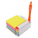 Notes autoadeziv cu suport, 76 x 76 mm - 400 file/set, 76 x 14 mm - 380 file/set, Stick"n - culori a