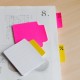 Tracking notes 70 x70 mm, 50 file/set, Stick"n - alb liniate - tab verde neon