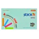 Magic notes autoadeziv 76 x 127 mm, 100 file, Stick"n Magic Notes - 4 culori pastel