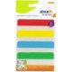 Stick index plastic transp. cu margine color 38 x 76 mm, 4 x 20 file/set, Stick"n - 4 culori neon