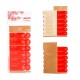Stick index plastic rosu 42 x 16 mm, 12 x 20 file/set, Stick"n - 12 semne zodiacale chinezesti