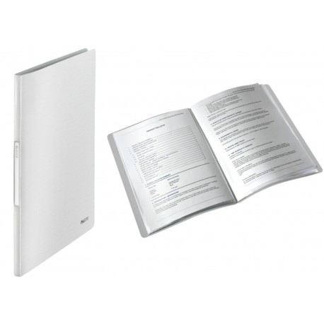 Dosar de prezentare cu 20 de folii, LEITZ Style, plastic PP - alb arctic