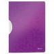 Dosar cu clip Leitz WOW ColorClip, PP - mov metalizat