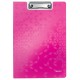 Clipboard dublu LEITZ Wow, polyfoam - roz metalizat