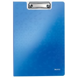 Clipboard dublu LEITZ Wow, polyfoam - albastru metalizat