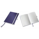Caiet de birou A5, LEITZ Style, coperti flexibile - albastru titan, hartie crem - matematica