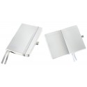 Caiet de birou A6, LEITZ Style, coperti flexibile - alb arctic, hartie crem - dictando