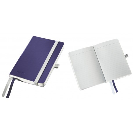 Caiet de birou A6, LEITZ Style, coperti flexibile - albastru titan, hartie crem - dictando