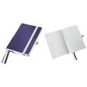 Caiet de birou A6, LEITZ Style, coperti flexibile - albastru titan, hartie crem - dictando