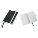 Caiet de birou A6, LEITZ Style, coperti flexibile - negru satin, hartie crem - dictando