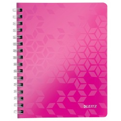 Caiet de birou A5, Leitz WOW Get Organized, A5, dictando - roz metalizat