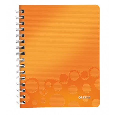 Caiet de birou A5, Leitz WOW Get Organized, PP, dictando - portocaliu metalizat
