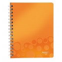 Caiet de birou A5, Leitz WOW Get Organized, PP, dictando - portocaliu metalizat