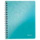 Caiet de birou Leitz WOW, PP, A5, matematica - turcoaz metalizat