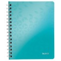 Caiet de birou Leitz WOW, PP, A5, matematica - turcoaz metalizat