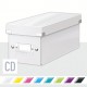 Cutie pentru 30/60 CD-uri cu carcasa Jewel/Slim, LEITZ Click & Store, carton laminat - alb