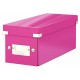 Cutie pentru 30/60 CD-uri cu carcasa Jewel/Slim, LEITZ Click & Store, carton laminat - roz