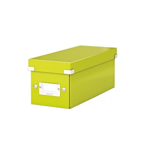 Cutie pentru 30/60 CD-uri cu carcasa Jewel/Slim, LEITZ Click & Store, carton laminat - verde