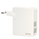 Incarcator LEITZ Complete Traveller USB, pentru perete, 24W, 4 porturi USB - alb