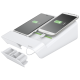 Duo-incarcator de birou LEITZ Complete, pentru 2 smartphone-uri sau o tableta PC - alb