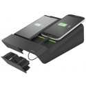 Duo-incarcator de birou LEITZ Complete, pentru 2 smartphone-uri sau o tableta PC - negru