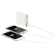 Baterie externa LEITZ Complete, cu 2 porturi USB, 12000 mAh - alb