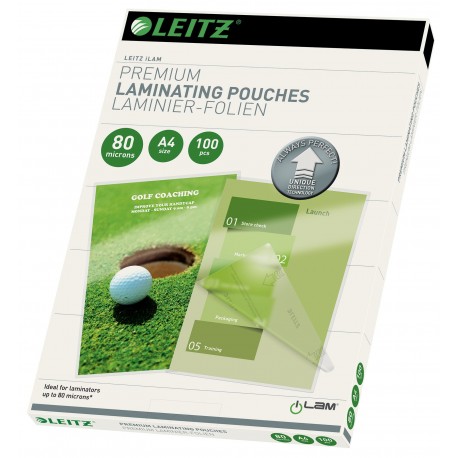 Folie pentru laminare, A4 80 microni 100 folii/top LEITZ