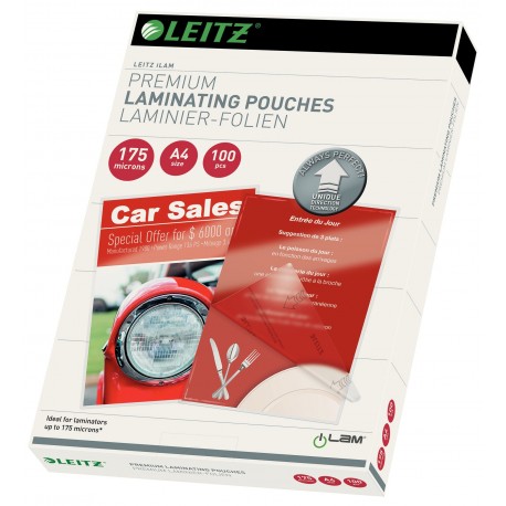 Folie pentru laminare, A4 175 microni 100 folii/top LEITZ