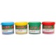 Tempera lavabila, pentru pictura cu mana, 4 x 40ml/set + 4 bureti, ALPINO Baby Finger Paint