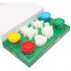 Tempera lavabila, pentru pictura cu mana, 4 x 40ml/set + 4 bureti, ALPINO Baby Finger Paint